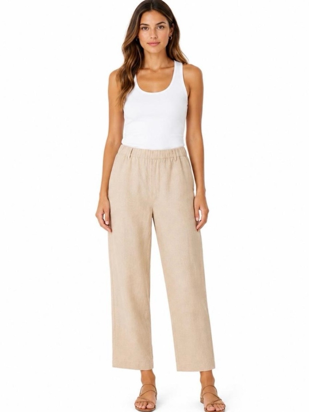 NWT Quince European Linen Wide Leg Pants